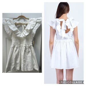 Cleobella white organic cotton mini dress